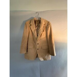 PBM Blazer Sport Coat Mens 40 Beige 100% Camel Hair USA Jacket Old Money